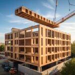 Ein Gebäude wird modular gebaut